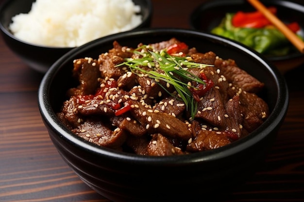 Carne de vaca picante Teriyaki Donburi