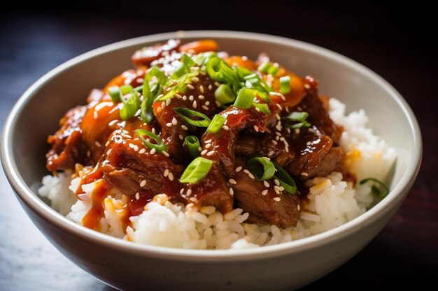 Carne de vaca Teriyaki Donburi Delight