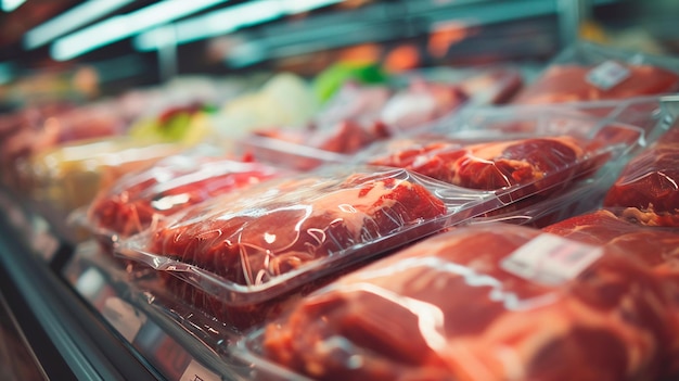 Foto carne fresca en el mercado