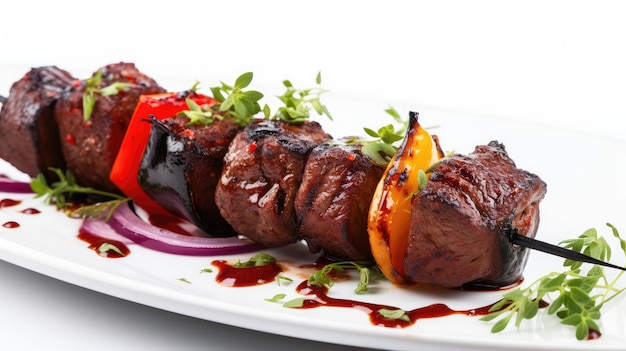 Carne grelhada em espigas Bbq Frango assado Turquia Shashlik Kebab Porção espigas Almoço