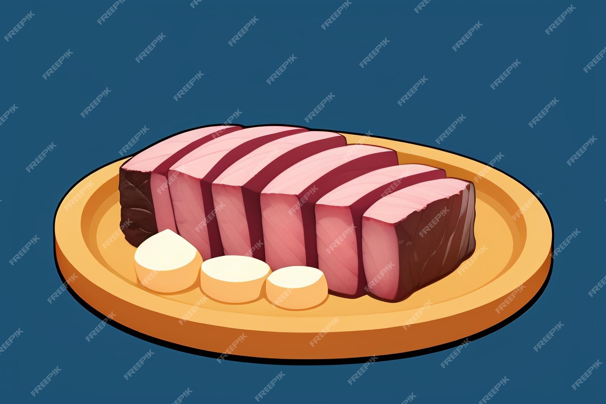 Carne ocidental comida ui ícone jogo prop design gourmet bife