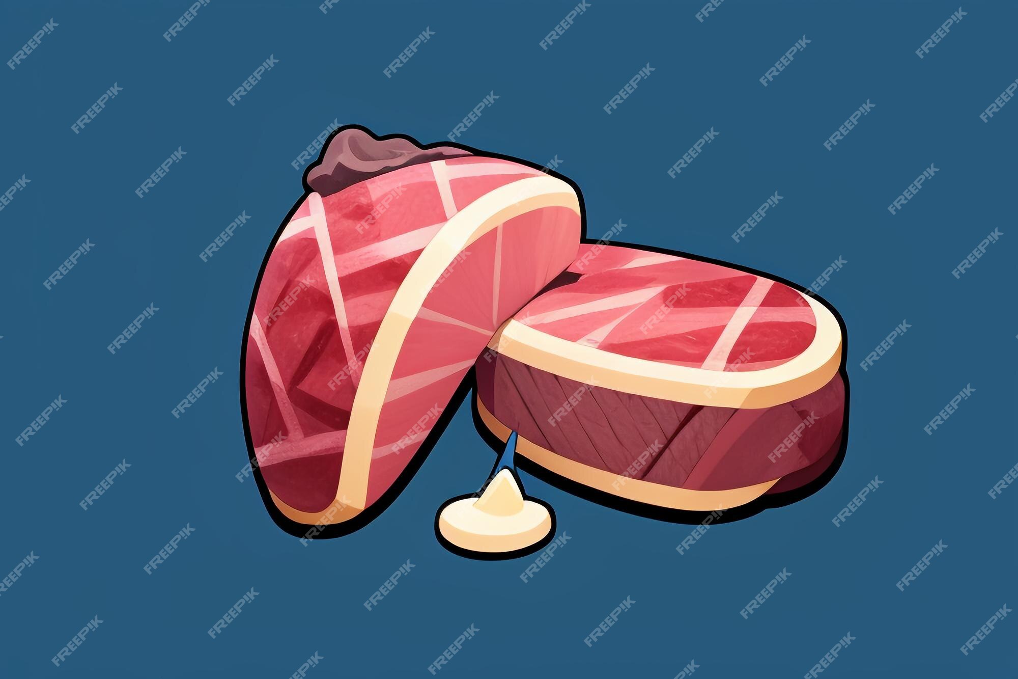 Carne ocidental comida ui ícone jogo prop design gourmet bife estilo 3d c4d  elemento de renderização de desenho animado