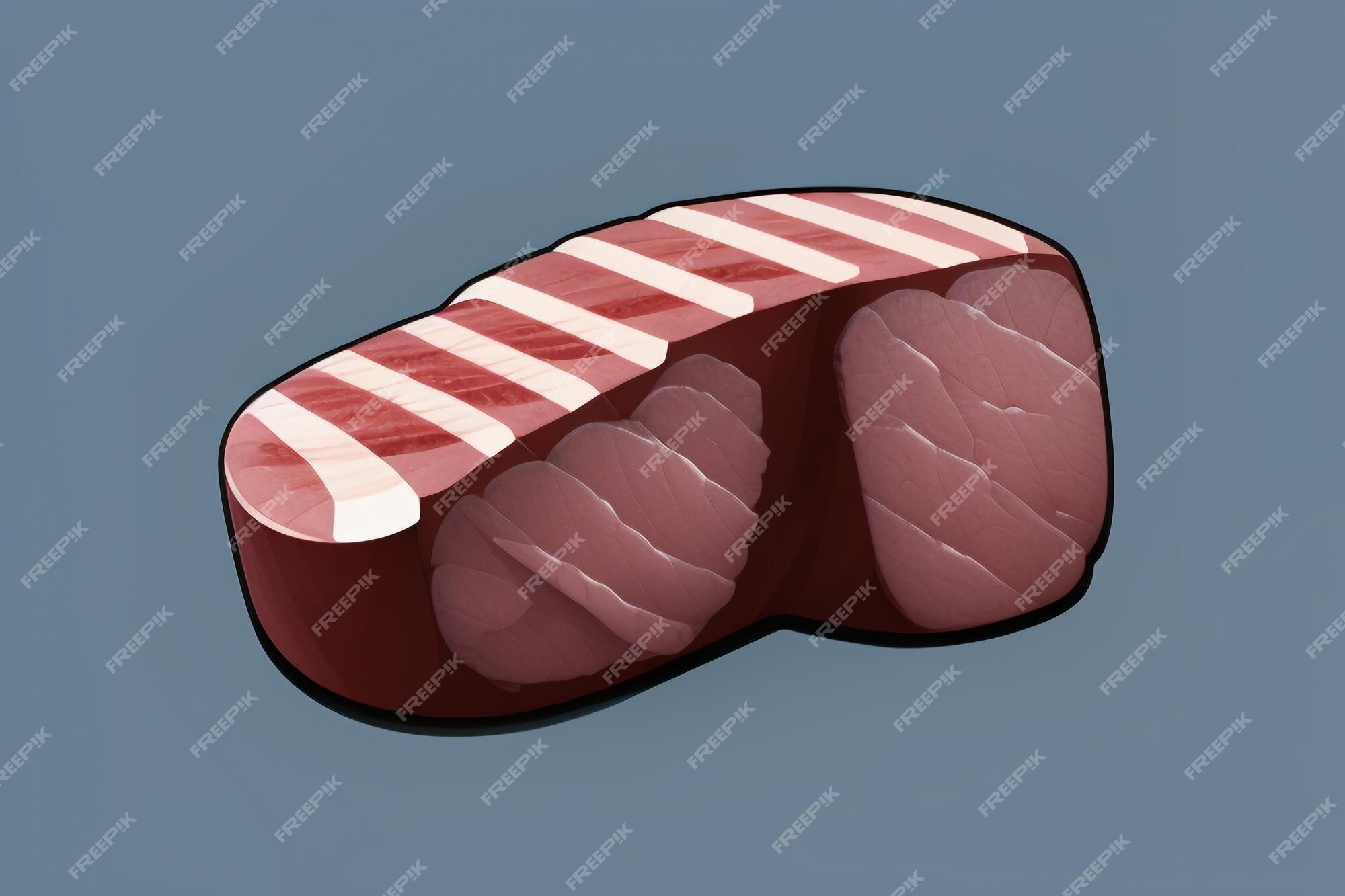 Carne ocidental comida ui ícone jogo prop design gourmet bife estilo 3d c4d  elemento de renderização de desenho animado