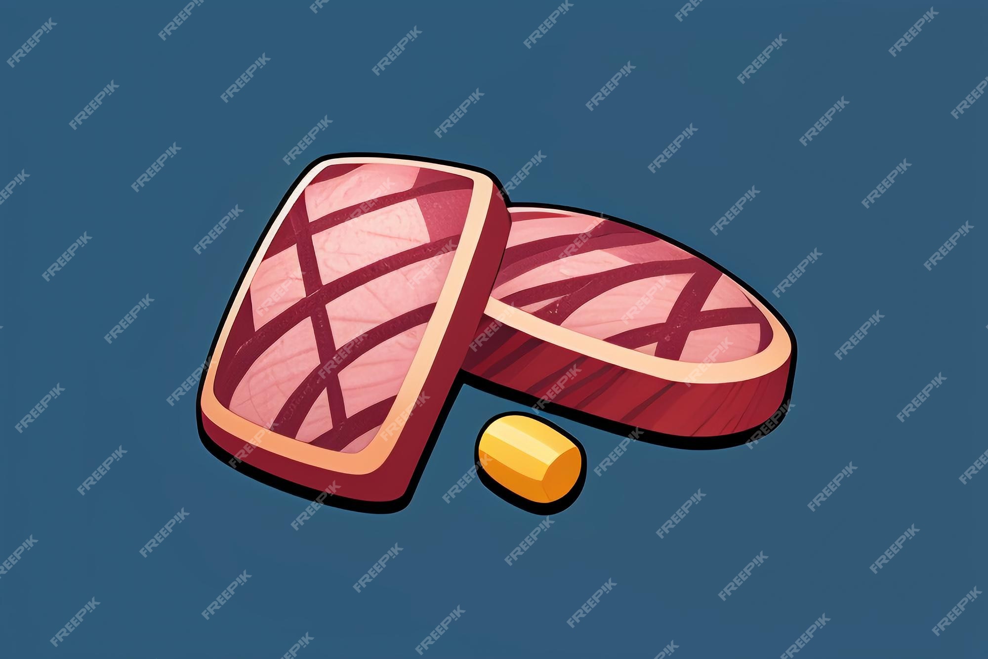 Carne ocidental comida ui ícone jogo prop design gourmet bife estilo 3d c4d  elemento de renderização de desenho animado