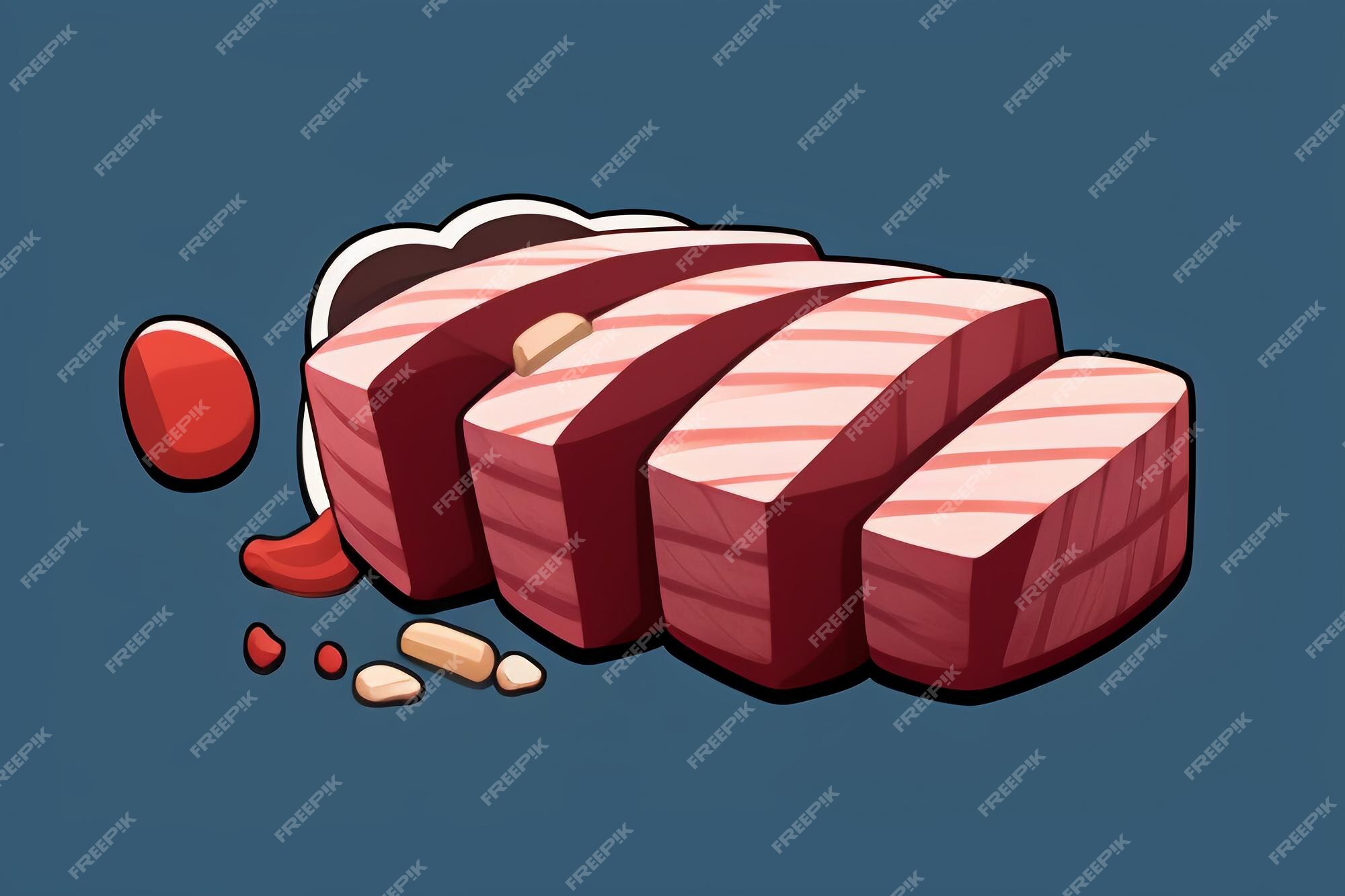 Carne ocidental comida ui ícone jogo prop design gourmet bife estilo 3d c4d  elemento de renderização de desenho animado