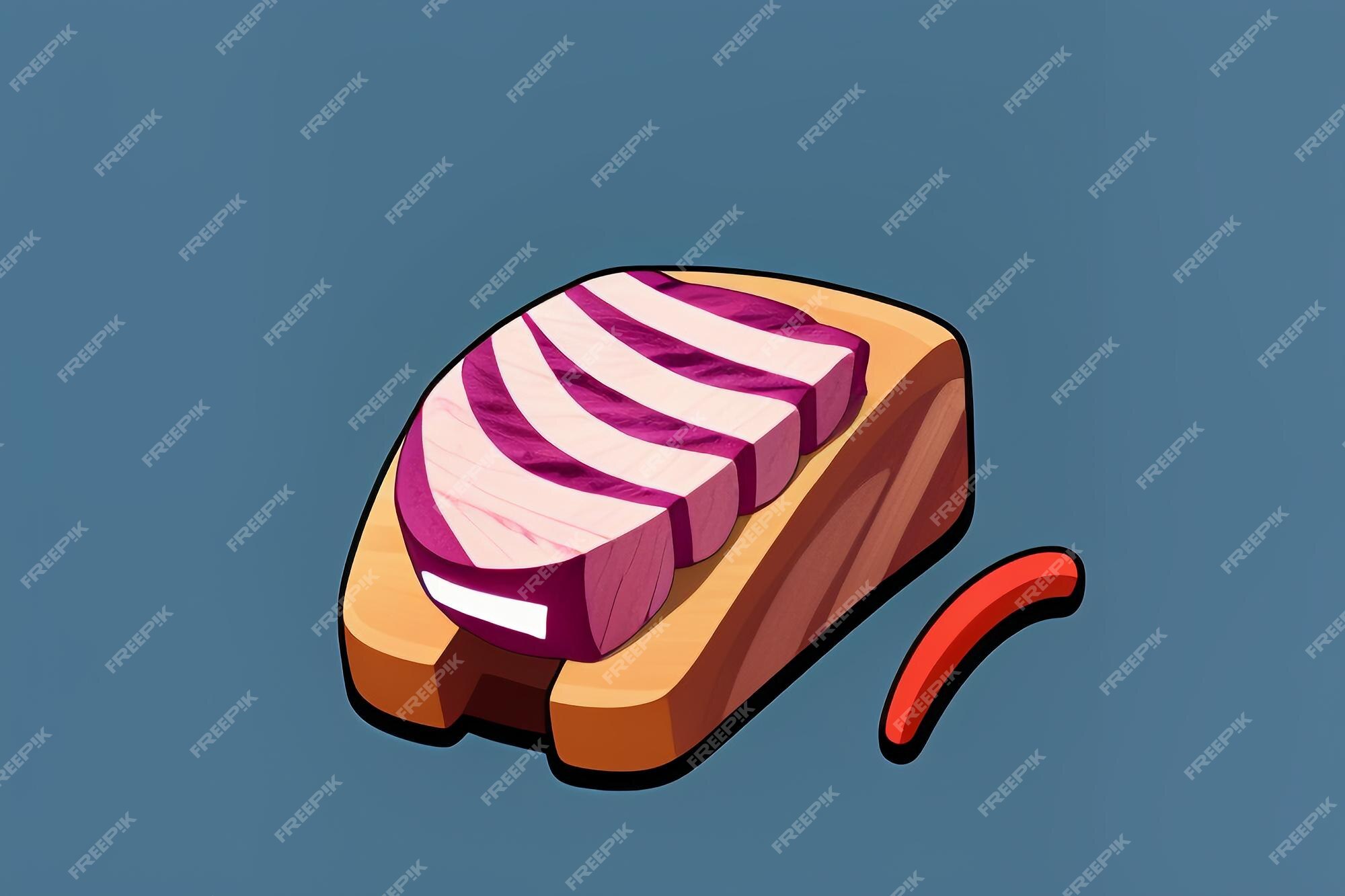 Carne ocidental comida ui ícone jogo prop design gourmet bife estilo 3d c4d  elemento de renderização de desenho animado