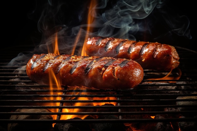 Foto carne a la parrilla en la parrilla