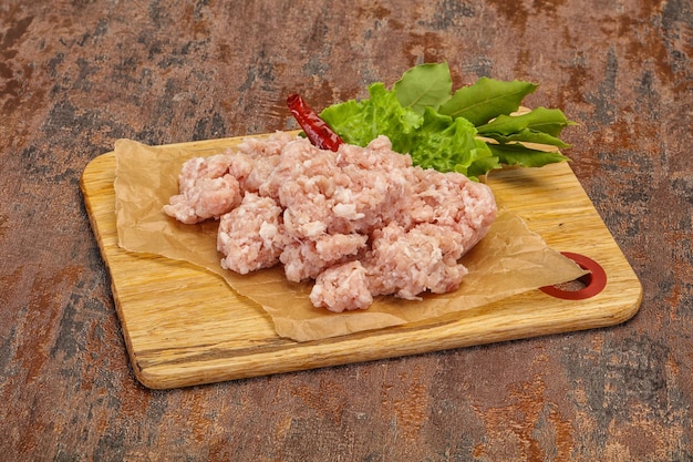 Carne picada de cerdo casera para cocinar