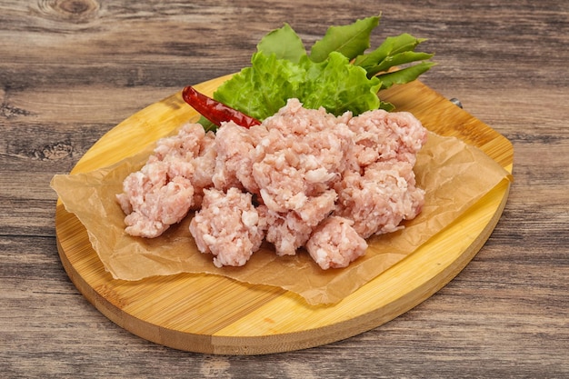 Carne picada de cerdo casera para cocinar