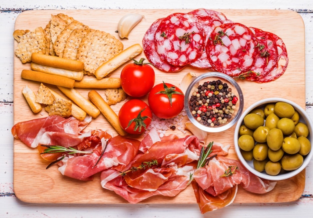 Carne preparada para una merienda rápida