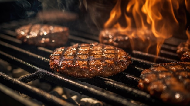 Carne de res en la barbacoa de carbón asado caliente