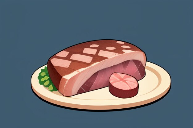 Foto carne de res comida occidental icono de interfaz de usuario diseño de accesorios de juego estilo de bistec gourmet elemento de representación de dibujos animados 3d c4d