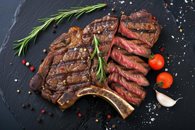 Foto carne de res con especias raras carnes de res jugosas con especias de carne de res raras con especias