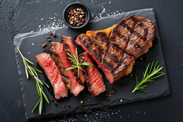 Foto carne de res con especias raras carnes de res jugosas con especias de carne de res raras con especias