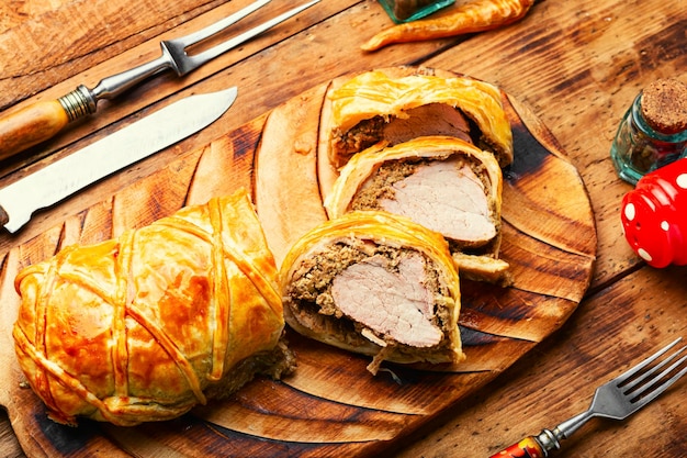 La carne de Wellington es un plato festivo de lomo