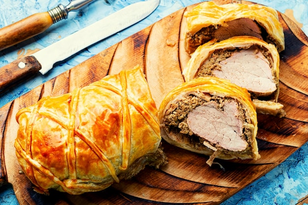 La carne de Wellington es un plato festivo de lomo