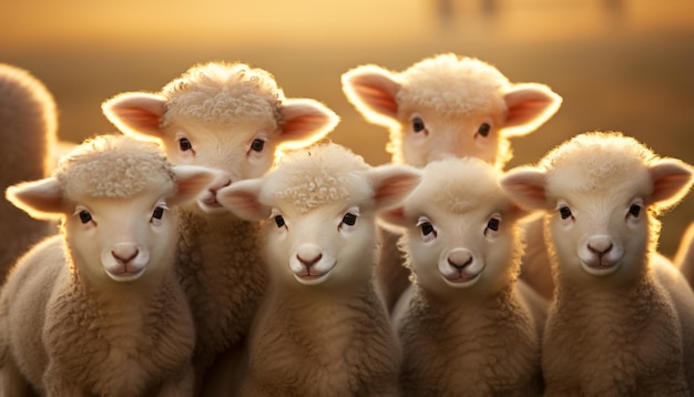 carneiros ecológicos em fazendas domésticas carneiros grandes com cordeiros na fábrica em super alta qualidade