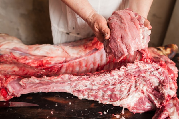 Carnicería. Venta de carne