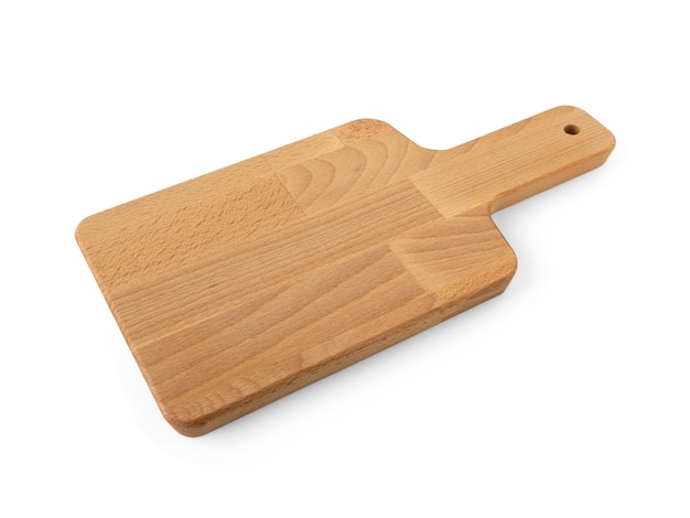 Carnicero de madera de cocina con colgante aislado