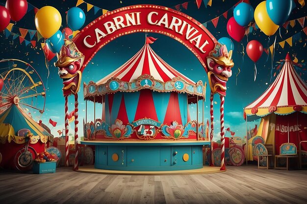 Foto carnival bliss studio hintergrund für die aufnahme von freude und aufregung in der fotografie