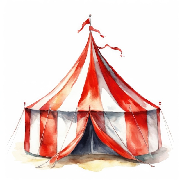 carpa de circo acuarela