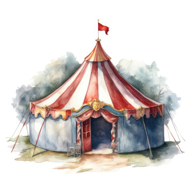 Foto carpa de circo acuarela