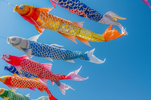 La carpa Koinobori de colores brillantes es el símbolo del Día de los Niños de Japón