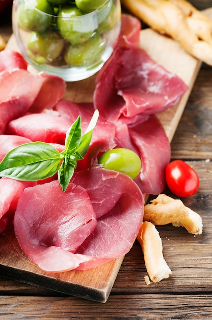 Carpaccio de carne tradicional italiano