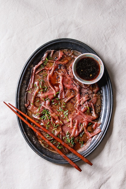 Carpaccio vom Rind nach asiatischer Art