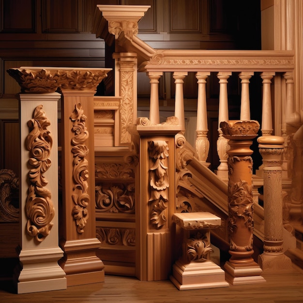 Carpintaria na criação de elementos arquitetônicos ornamentados