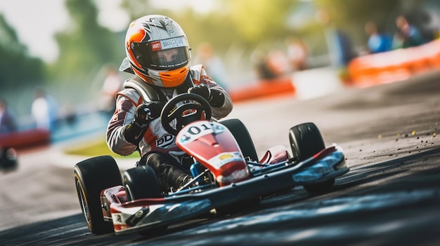 Foto carrera de campeonato de karting