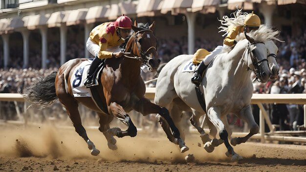 Foto las carreras de caballos de la copa de melbourne generadas por ai