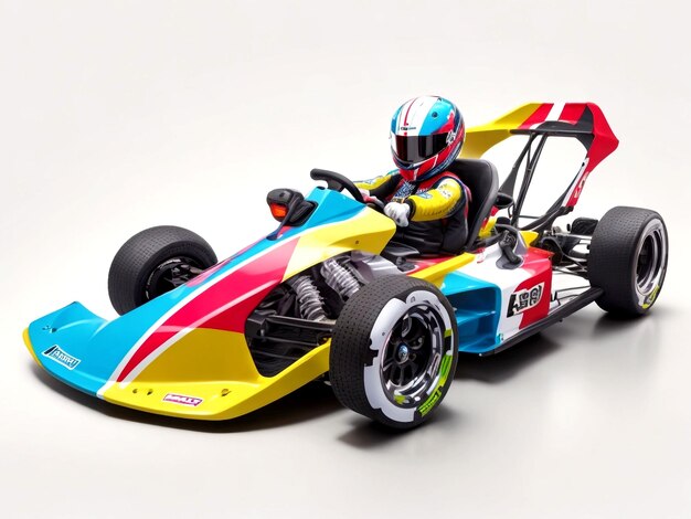 Las carreras de go kart son una imagen 3D realista.