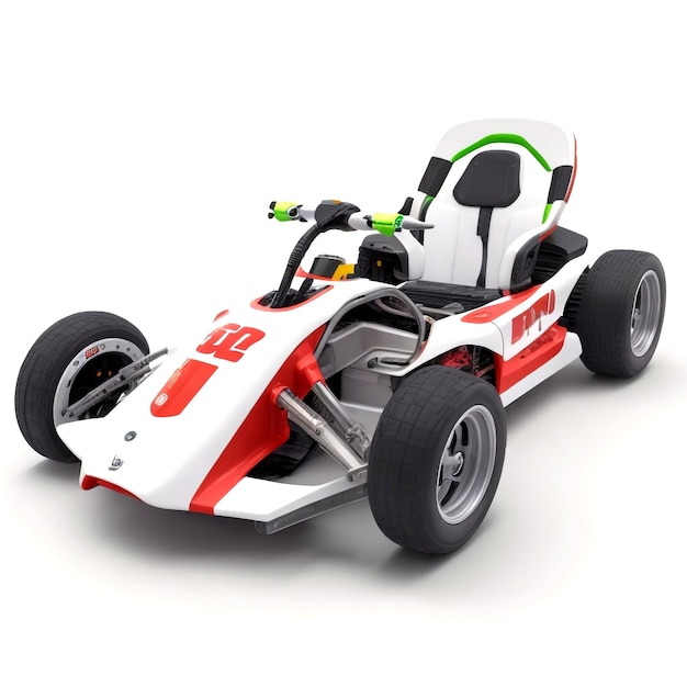 Foto las carreras de go kart son una imagen 3d realista.