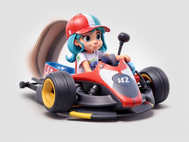 Foto carreras de go karts fotográficas 3d realistas para niños