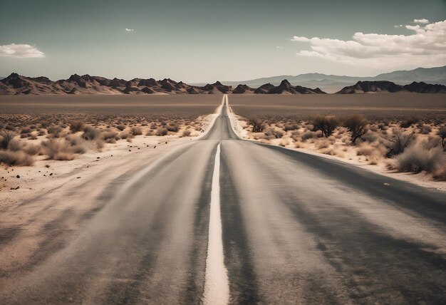 Carretera en el fondo del desierto