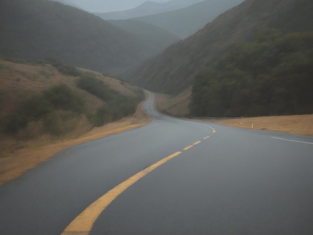 carretera hermosa imagen de primer plano generada por ai