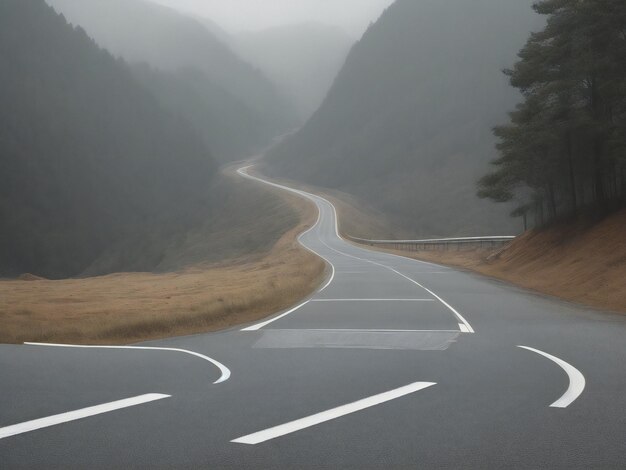 carretera hermosa imagen de primer plano generada por ai