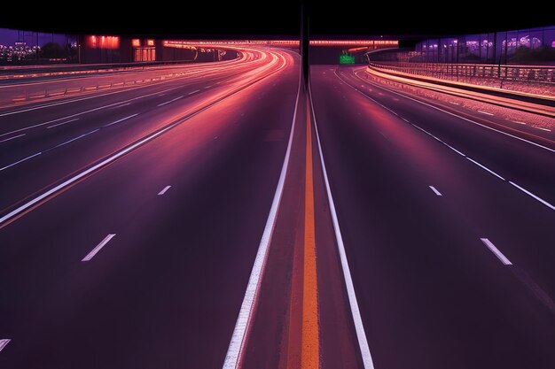 Una carretera con luz verde