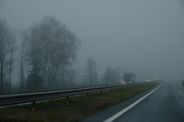 carretera M-1 a finales de otoño