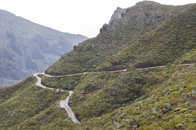 Carretera de montaña en Masca Tenerife España