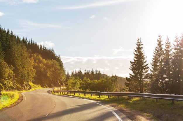 Carretera en Noruega