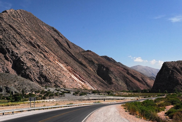 Carretera de la quebrada de humahuaca argentina