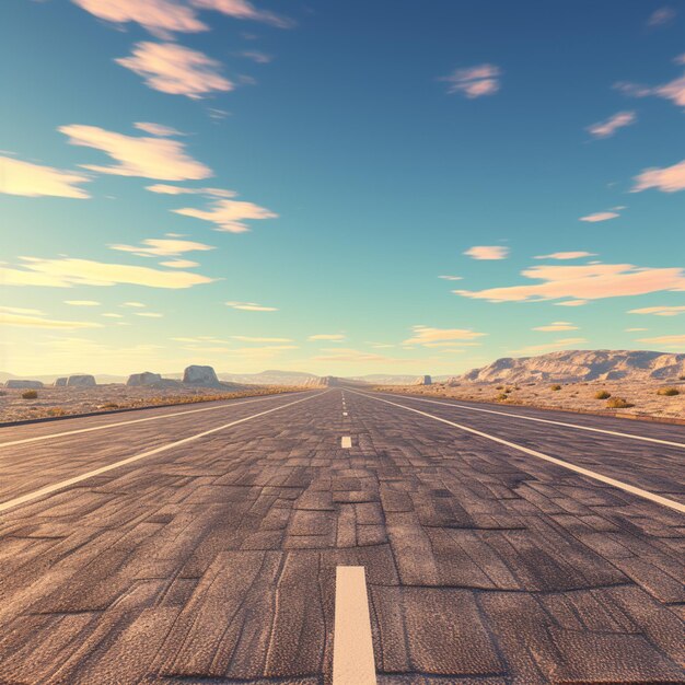 carretera recta sin costuras