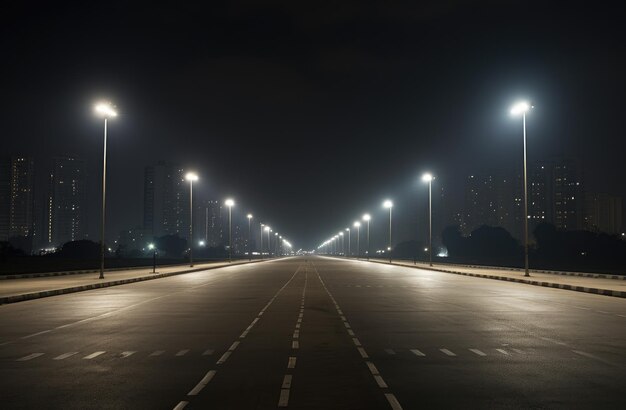 carretera vacía de la ciudad