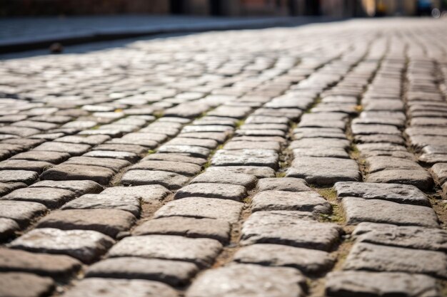 Foto carreteras de adoquines que trazan los intrincados patrones de superficie del paisaje urbano histórico