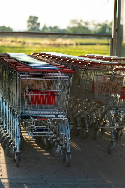 Foto carrinhos de compras