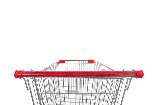 Carrito de compras aislado sobre fondo blanco