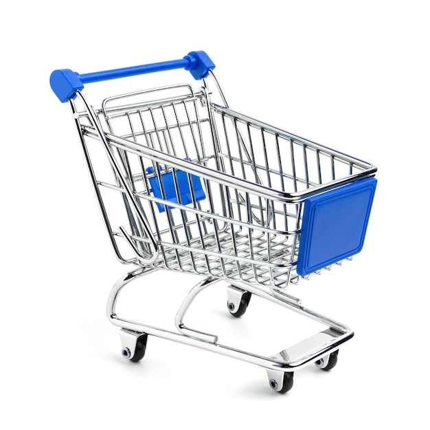 Carrito de compras azul