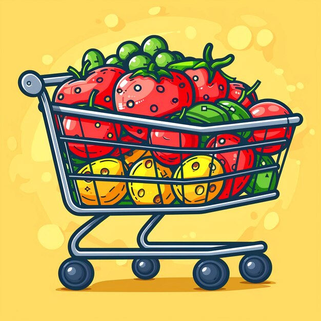 Foto carrito de compras con mango